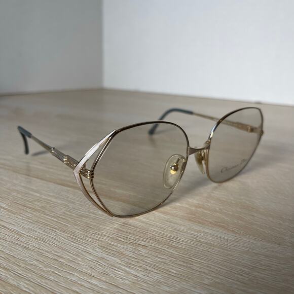 Vintage Christian Dior 2302 42 Eyeglasses Gold Frames Only 56-17-125 Germany - Picture 1 of 8